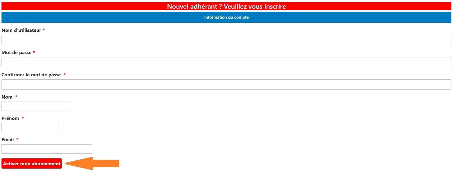 Activation abonnement